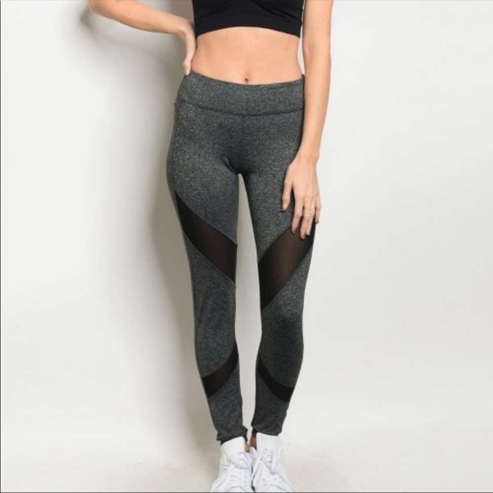 Mesh Insert Leggings - Picture 2 of 7